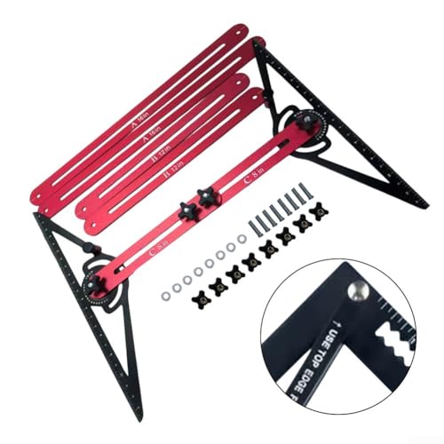 Stair Tread Tool Template, Aluminum Alloy Stair Measuring Ruler, Stair Tread Gauge, Multifunctional Stair Ruler Tool - Image 5