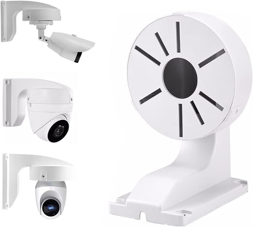 Security Camera Mount Bracket, ABS L-Shaped Wall Holder for Indoor & Outdoor CCTV, IP Dome Camera Mounting, Weatherproof Universal Security Camera Holder for Easy Installation