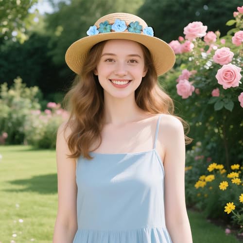 6 Stück Blumenkranz Haare,Blumen Haarreif,Haarschmuck Blumen,Kopfschmuck Damen Mädchen für Bräute,Brautjungfern,Hochzeiten,Partys,Festliche,Geburtstag,Krempendekoration,Stoffblumen