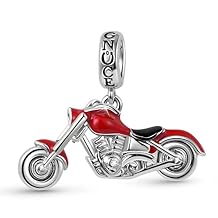 GNOCE Motorcycle Pendant Charm Sterling Silver Dangle Charm For Bracelet/Necklace For Women