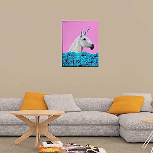 HM20KNV45x70-119 Horse Animal Picture for Living Room, Bedroom, Polyester, Wood, 45 x 3 x 70 cm