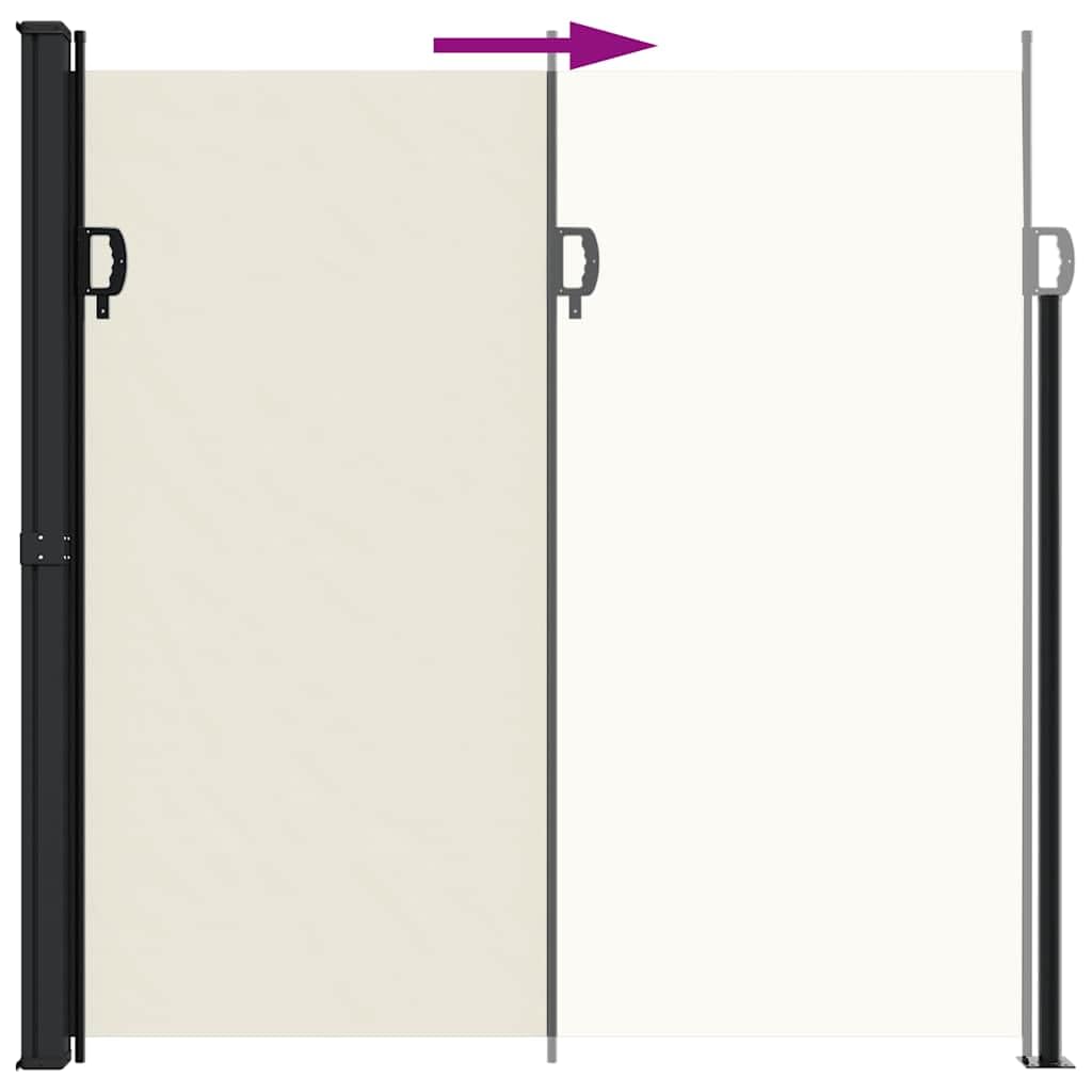 Tenda laterale estensibile, 200 x 600 cm, protezione dal sole e dagli sguardi indiscreti, per balcone, terrazza, giardino, resistente ai raggi UV, antivento, con telaio in acciaio e