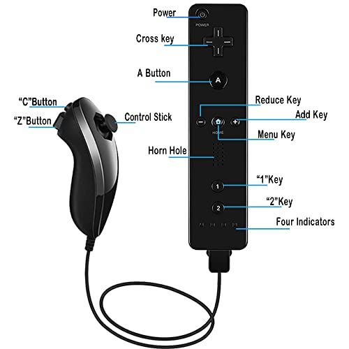 Wii Remote Controller, 2 Packs Upgrade Wii Wireless Controller Compatible With Wii Wii U Console (White And Black) #TOP2