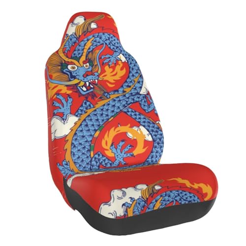 Housse de siège avant de voiture motif dragon chinois accessoire auto universel
