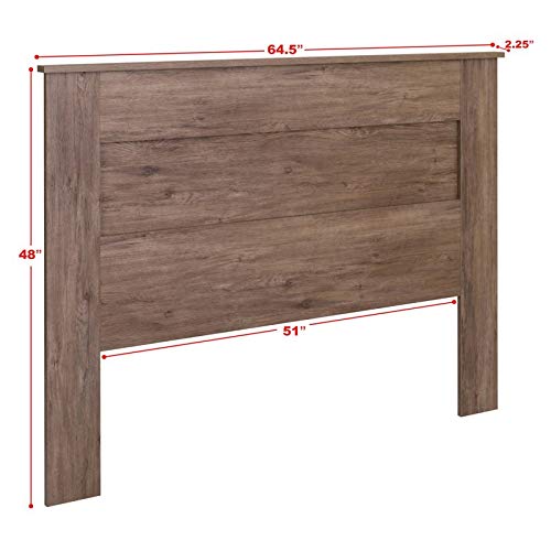 Pemberly Row Queen Flat Panel Headboard In Drifted Gray #TOP2