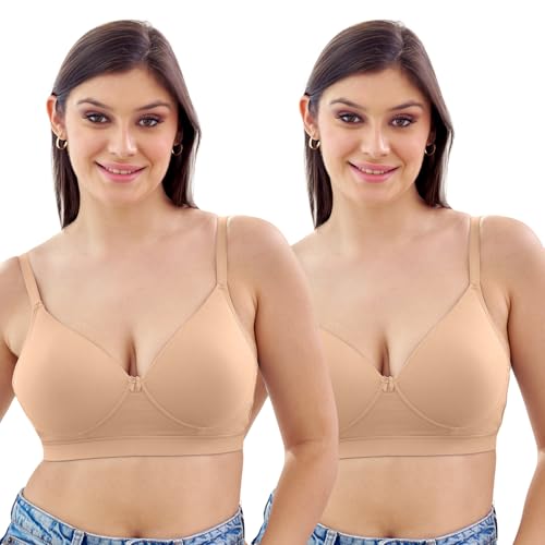 Image of MAASHIE M5505 Women's Padded Foam Cups Full Coverage Non Wired T-Shirt Bra