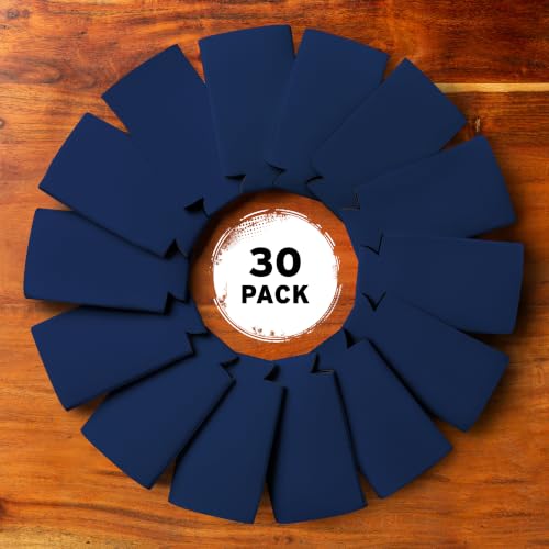 Image of Slim Can Cooler Sleeves (30-Pack) Soft Slim Can Koolie for White Claw Seltzer & Slim Beer - HTV Blanks for Vinyl Projects - Skinny Can Koolies Bulk - Tall Can Coolies for Slim Cans (Royal Blue)