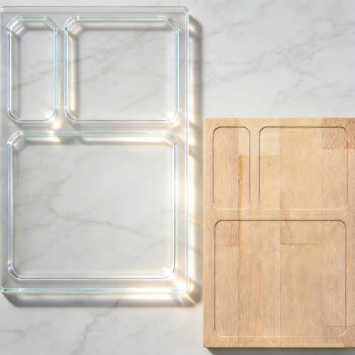 Plantilla de fresadora acrílica transparente rectangular 30x20 cm para carpintería y bandejas 6