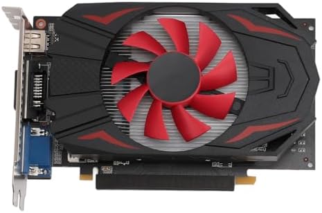 Cryfokt 2GB DDR5 128bit Gaming Graphics Card, 5000MHZ Frequency 2560x1600 Resolution Video Card for Computer Gaming PCI Express 2.0 16X Slot with Cooling Fan
