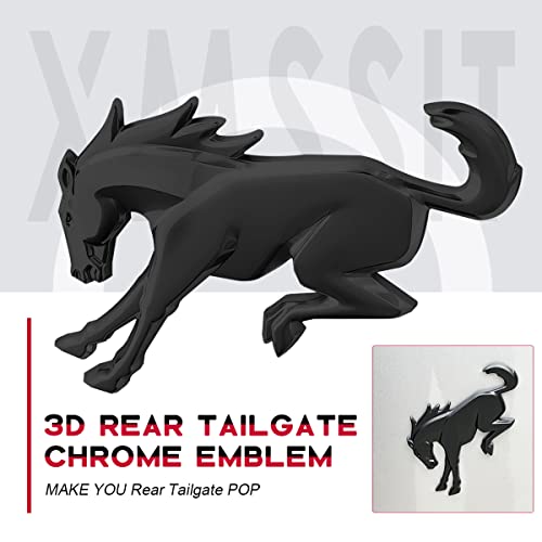 Tailgate Emblems Compatible For Bro-N-C 2021 2022 / Bronc Sport Accessories 2020 2021 2022，3D Vinyl Rear Horse Badges Emblems With Strong Adhesive Backing - Matt Black #TOP5