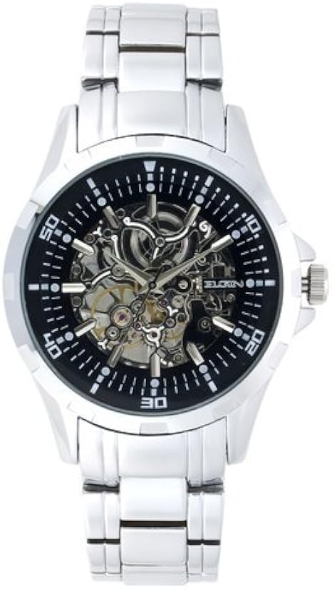 elgin automatic skeleton watch