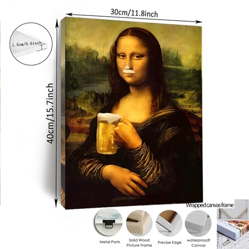 Mona Lisa de arte de baño: decoración original para un hogar alegre 7