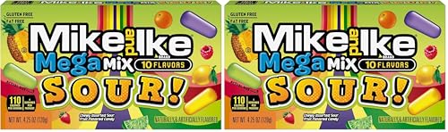 Image of Mike and Ike Candy, Mega Mix Sour, 4.25oz Theater Box, Pack of 24