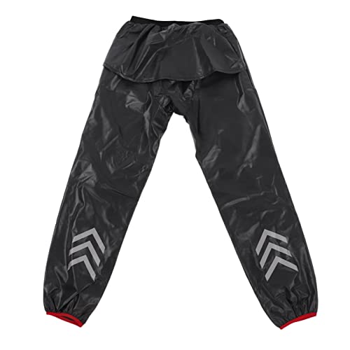 equlup Rain Pants, Reflective Elastic Water Proof Trousers Rain Over Pants Windproof Outdoor Pants with Storage Bag for Cycling Hiking Fishing (L)