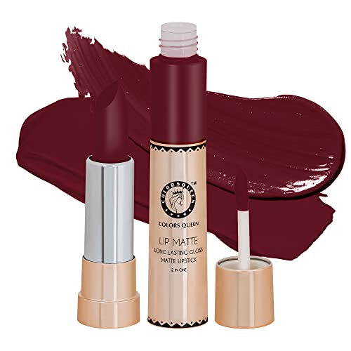 Image of Colors Queen 2 in 1 Matte Lipstick | Lip Matte | Long Lasting Gloss, Waterproof, Non Transferable | (27 - Onion)