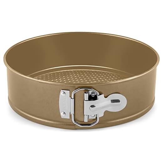 Zulay Premium Springform Pan 9 Inch Nonstick - Cheesecake Pan With Removable Bottom - No Need For Parchment Paper - Spring Form For Baking - Leak-Proof Cake Pan (Gold)