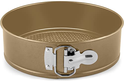 Zulay Premium Springform Pan 9 Inch Nonstick - Cheesecake Pan With Removable Bottom - No Need For Parchment Paper - Spring Form For Baking - Leak-Proof Cake Pan (Gold)