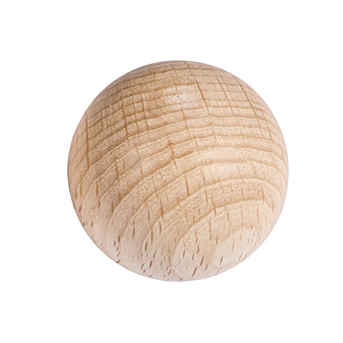 Rayher 6253800 Lot de 2 Boules en Bois Brut Non percées Ø 45 mm