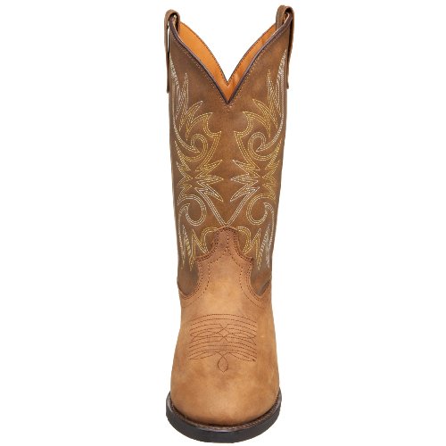 Laredo Men's 12” Trucker boot,Tan Distressed,11.5 D US - Thumbnail 2
