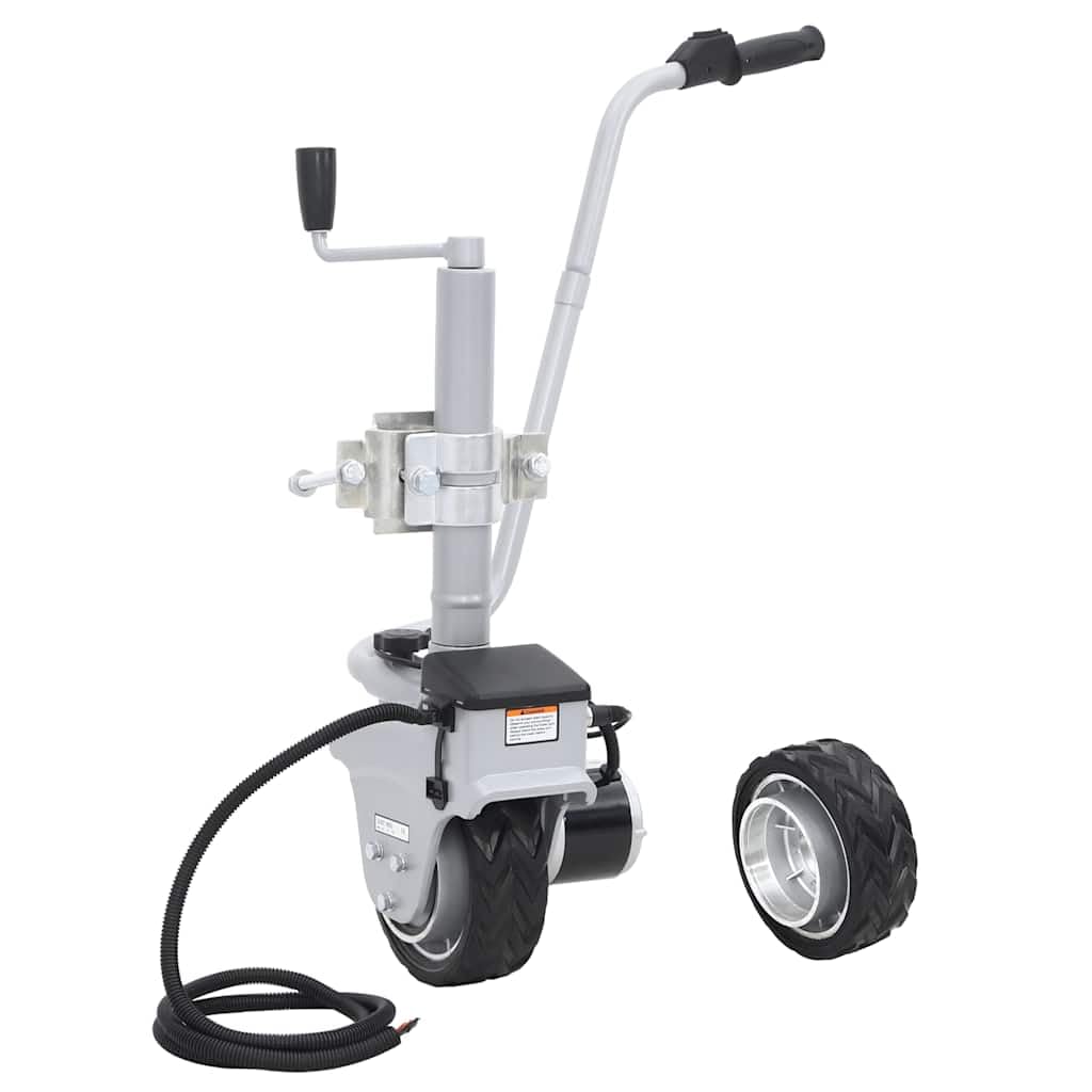 Zmotoryzowane aluminiowe koło podporowe 12 V 350 W do przyczepy, przyczepy, skrzyni, niskopodwoziowej, dużej ładowarki, transportu, do 2270 kg, z regulacją wysokości, trwałe, nadaje się do