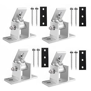 Bracket for Solar Module Balcony Power Station Bracket Flat Roof 10-60° Individually Adjustable Attachment Mounting Pack of 4