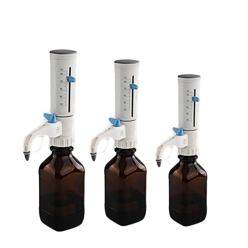 Electric Pipette, Adjust Quantitative Bottle Top Dispenser Lab Pipette Large Capacity Up to 100mL Fully(1.0-10ml with Bottle)