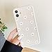 ZTOFERA Hülle für iPhone 11, Gänseblümchen Blume Glänzend Silikon Handyhülle, Flexibel TPU Anti-Kratzer Stoßfest Bumper Schutzhülle für iPhone 11 (6.1") - Cremeweiß
