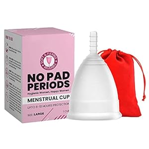 DALUCI Reusable Menstrual Cup for Women with Pouch, Ultra Soft, Pad Free Periods with No Rashes Leakage or Odour…