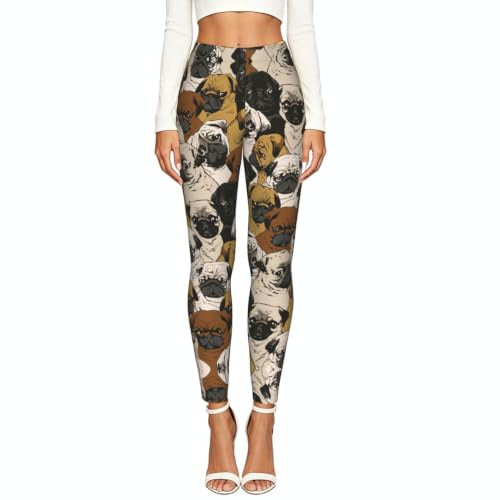 Leggings de compresión de pug mallas cómodas sin transparencias mujer 2