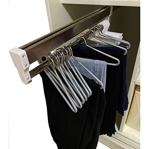 Porte-manteaux et armoire suspendue avec support télescopique pour pantalons