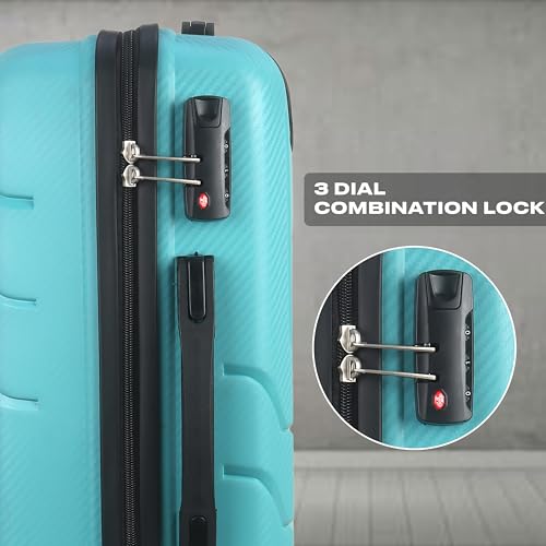Image of Trolley Bag Small Size, 56 cms Hard Side Travel Bag for Women, 8 Wheel Luggage Suitcase for Travelling, Cabin-Friendly, Scratch Resistant, Small Trolley Suitcase (Small, Sky Blue)