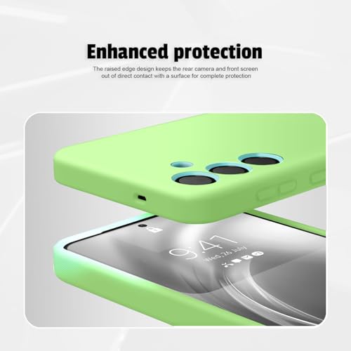 Image of LIRAMARK Liquid Silicone Soft Back Cover Case for Samsung Galaxy S25 Plus / S25+ 5G (Mint Green)