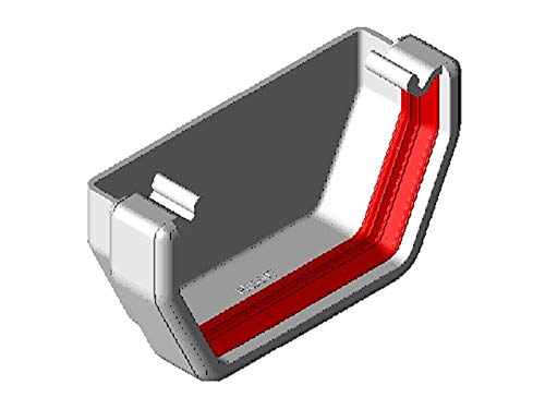FreeFlow FRS607W arrêt extérieur carré blanc 114mm pour gouttière PVC
