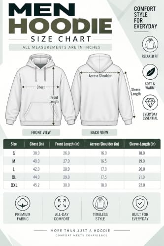 Image of London Hills Men's Cotton Blend Hooded Regular Fit Printed Full Sleeve Hoodie (Pack of 2)