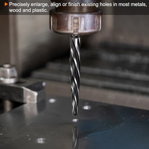 QUARKZMAN Konische Reibahle 12.5 mm, M2 HSS Spiralnuten-Brückenreibahle mit 1/2 Schaft zum Reiben von Metalllegierungen, Aluminium, Holz und Kunststofflöchern
