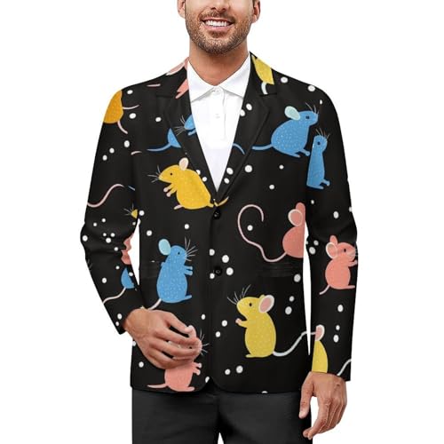 Colorful Rat Mens Blazer Lightweight Sport Coat Two Button Suit Jackets