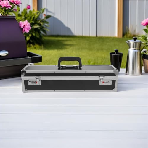 Maletín de cuchillos para viajes y chefs con estructura rígida de aluminio negro 5