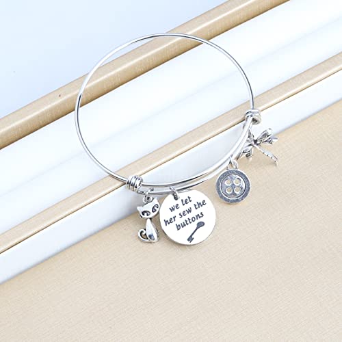 KEYCHIN Horror and Fantasy Film Inspired gift We Let Her Sew The Buttons Bracelet 6