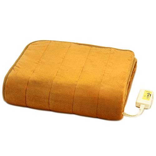 ライフジョイ 電気毛布 敷きパッド 日本製 200cm×100cm シングル イエロー ゴムバンド付 洗える ダニ退治 省エネ ふわふわ JCP551Y