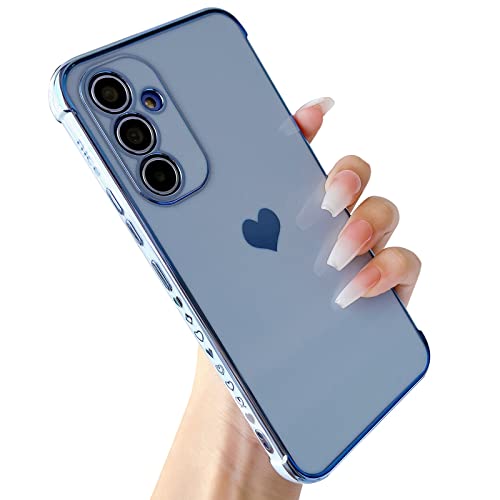 Coque Samsung Galaxy A24 5G motif cœur bleu mignon, le cadeau idéal pour fille