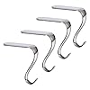 Christmas stocking holders xmas fireplace hanger hooks holiday mantel garland clips metal grips set of 4 silver  urban country home decor