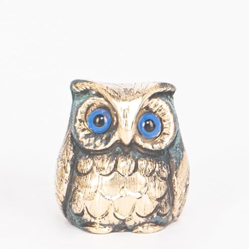 IconsGr Estatua del museo de bronce griego antiguo réplica de búho (548)