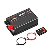 LiTime 1000Watt Pure Sine Wave Inverter 12V DC to 120V AC Converter for RV, Truck, Off-Grid Solar Car Power Inverter with 3 AC Outlets, 5V 2.4A USB, Type-C Port, Remote Controller, 2000W Peak