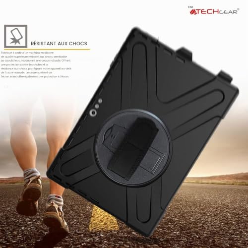 Coque Surface Pro 7 Plus rigide avec support rotatif 360 et protection 12,3 - 4