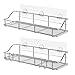 KESOL Adhesive Shower Caddy Shower Shelf Basket with Hooks, 304 Stainless Steel, 2 Pack