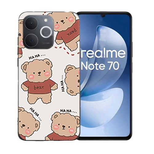GYDQQKJ Realme Note 70T �p�̃J�o�[ �A�\�t�g�V���R�[��TPU�\�t�g�P�[�X�o���p�[�V�F���v���~�A���ی�P�[�X���J�o�[ �p�� (6.74") - LLM48