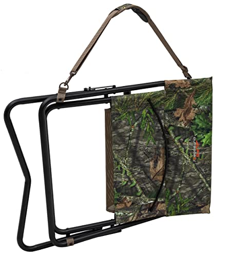 Alps Outdoorz Turkey Hunting Chair With Foldable Low Profile Design, Mossy Oak Obsession Camo, Durable Steel Frame, And Padded Shoulder Carry Strap, Mc (Wide) #TOP4