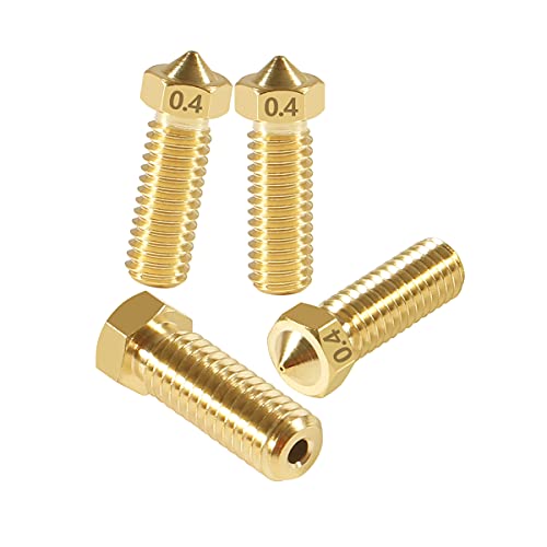 AITRIP 20 PCS V6 Volcano Düsen MK8 Extruder Messing Düsen M6 Nozzle Nozzle M6 Messingdüsen Set 0.4mm Nozzle für 1.75 Filament 3D Drucker