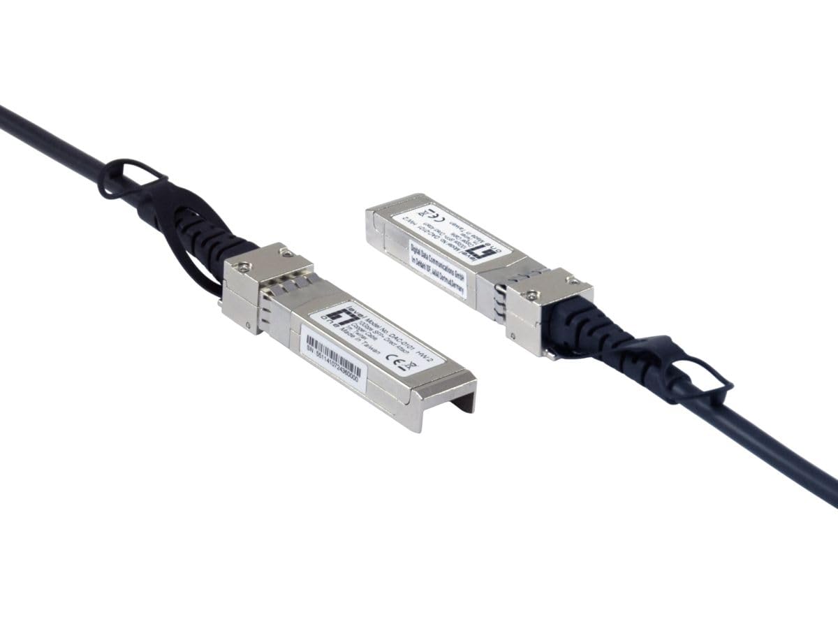 LevelOne SFP+ Twinax Direct Attach - Cable de cobre (10 Gbps, 1 m) | Transmisión de 10 Gbps, 1,00 m de longitud, conexión directa, cable Twinax