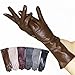 Graargpro Winter Long Leather Gloves for Women, Fashion Touchscreen Warm Gloves for Outdoor, Burgundy